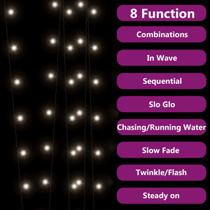 vidaXL Solar String Lights 5 pcs. 5x200 LED Cold White Indoor Outdoor