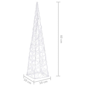 vidaXL LED Light Cone Acrylic Decoration 60 cm Blue