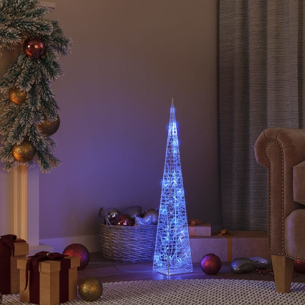 vidaXL LED Light Cone Acrylic Decoration 60 cm Blue