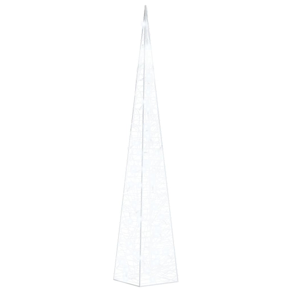vidaXL Acrylic LED Light Cone Decoration Cold White 90 cm