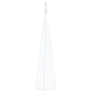 vidaXL Acrylic LED Light Cone Decoration Cold White 90 cm