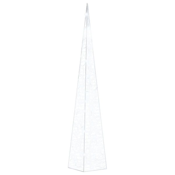 vidaXL Acrylic LED Light Cone Decoration Cold White 90 cm