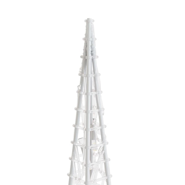 vidaXL Acrylic LED Light Cone Decoration Cold White 90 cm
