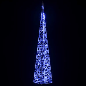 vidaXL Acrylic LED Light Cone Decoration Blue 90 cm