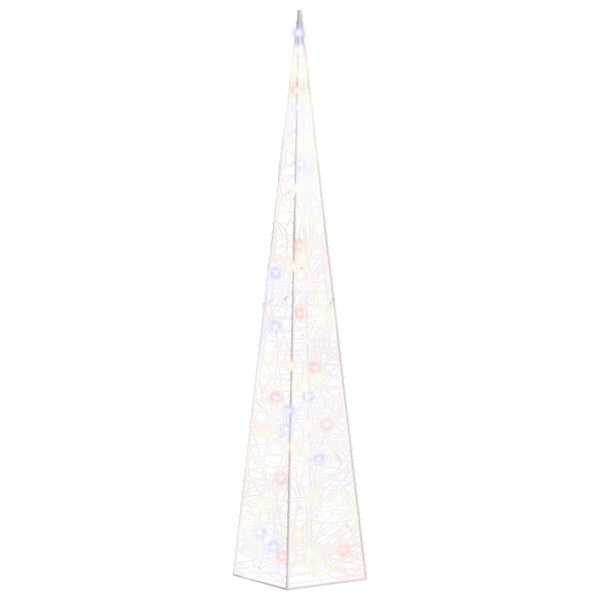 vidaXL LED Acrylic Cone Decoration Multicolored 90 cm