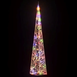 vidaXL LED Acrylic Cone Decoration Multicolored 90 cm