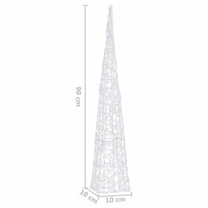 vidaXL LED Acrylic Cone Decoration Multicolored 90 cm