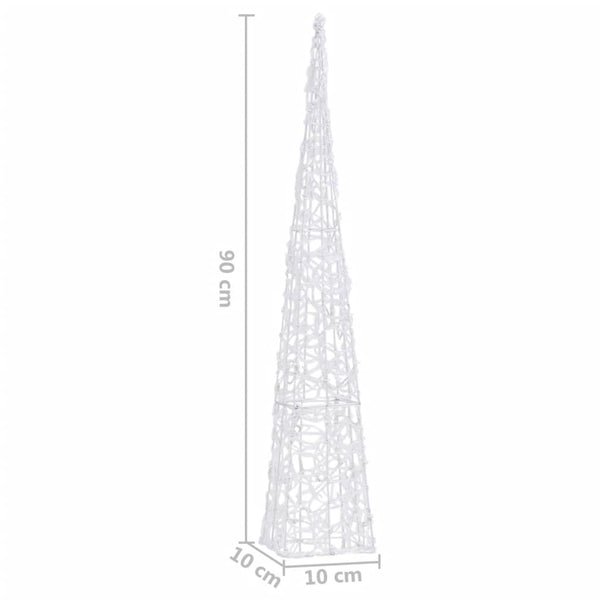 vidaXL LED Acrylic Cone Decoration Multicolored 90 cm