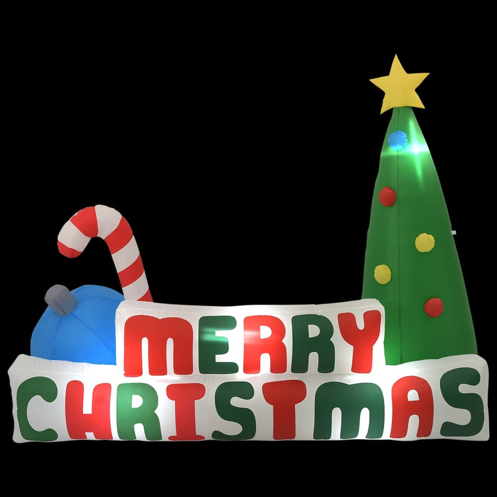 vidaXL Inflatable Christmas Decoration LED Merry Christmas 240x188 cm