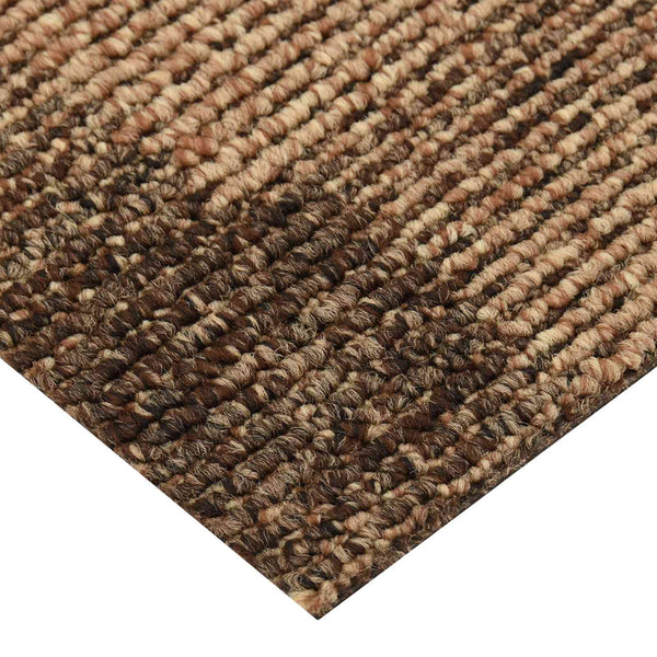 vidaXL Floor Carpet Tiles 20 pcs Brown 50 x 50 cm PP
