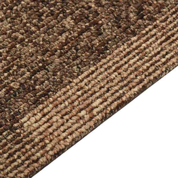 vidaXL Floor Carpet Tiles 20 pcs Brown 50 x 50 cm PP