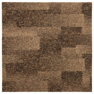 vidaXL Floor Carpet Tiles 20 pcs Brown 50 x 50 cm PP