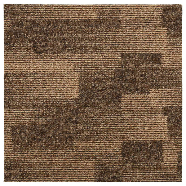 vidaXL Floor Carpet Tiles 20 pcs Brown 50 x 50 cm PP