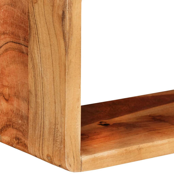 vidaXL 3-Piece Cube Shelf Set Solid Acacia Wood