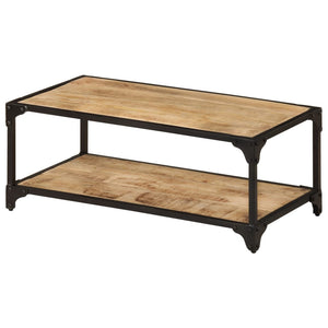vidaXL Coffee Table 90x45x35 cm Rough Solid Mango Wood