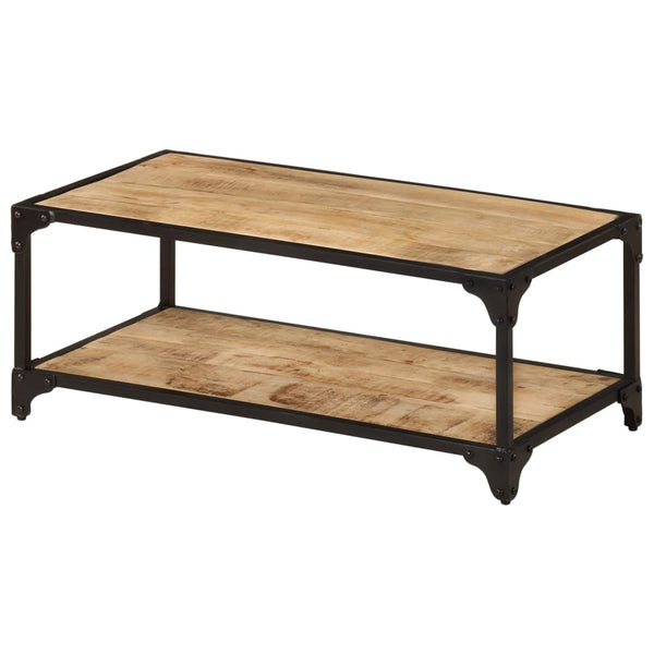 vidaXL Coffee Table 90x45x35 cm Rough Solid Mango Wood