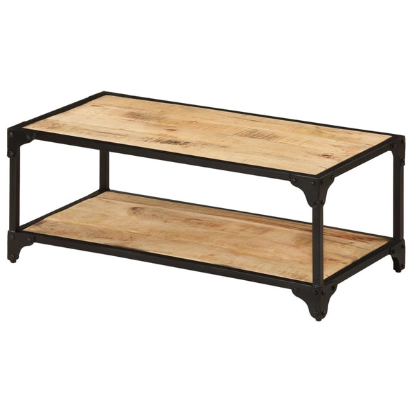 vidaXL Coffee Table 90x45x35 cm Rough Solid Mango Wood
