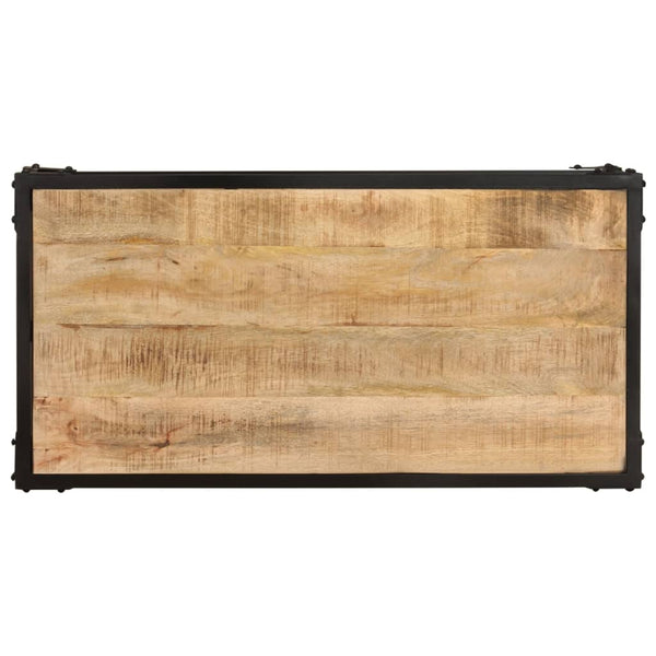 vidaXL Coffee Table 90x45x35 cm Rough Solid Mango Wood