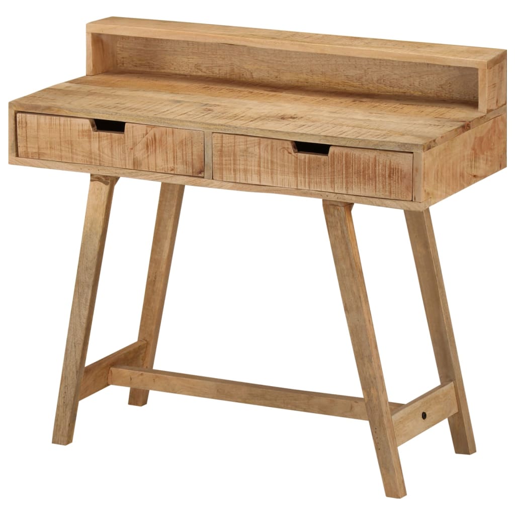vidaXL Desk 100x45x90 cm Rough Solid Mango Wood