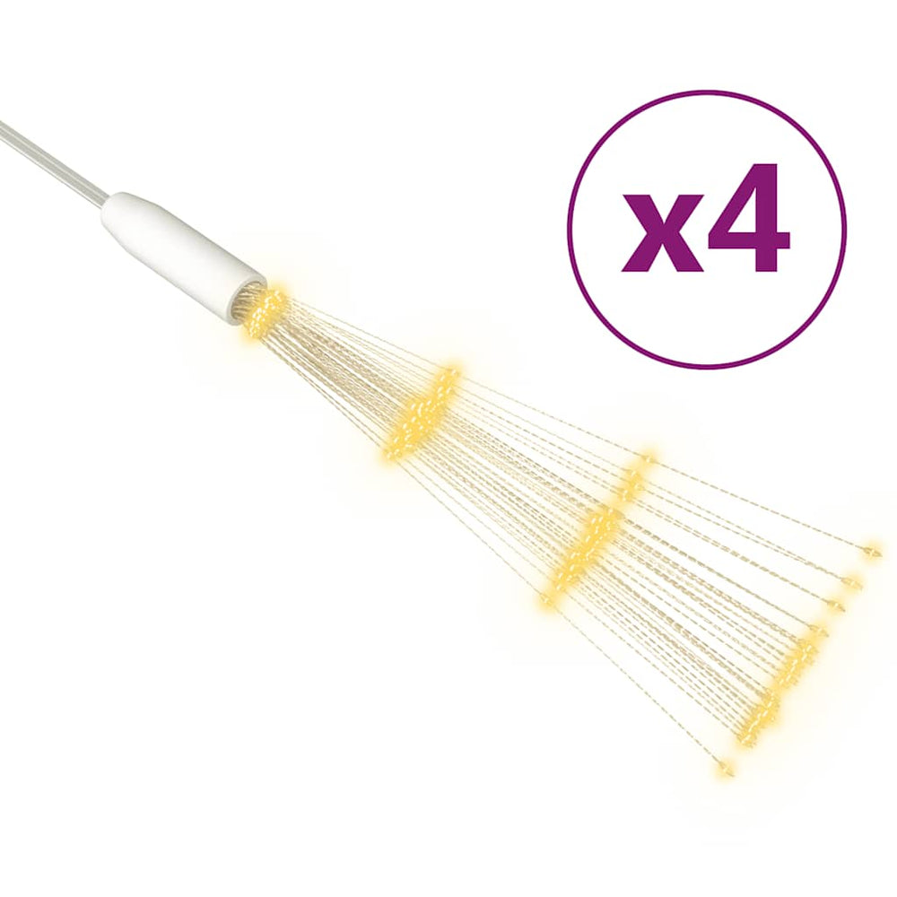 vidaXL Firework Lights 4 pcs. Christmas Decoration Warm White 20 cm 560 LEDs