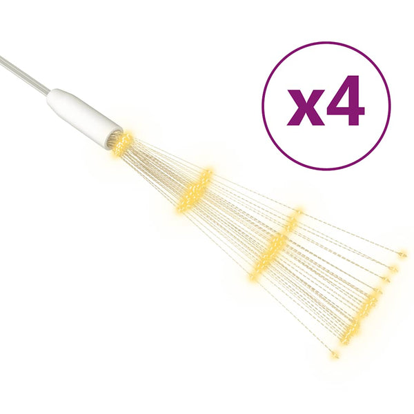vidaXL Firework Lights 4 pcs. Christmas Decoration Warm White 20 cm 560 LEDs