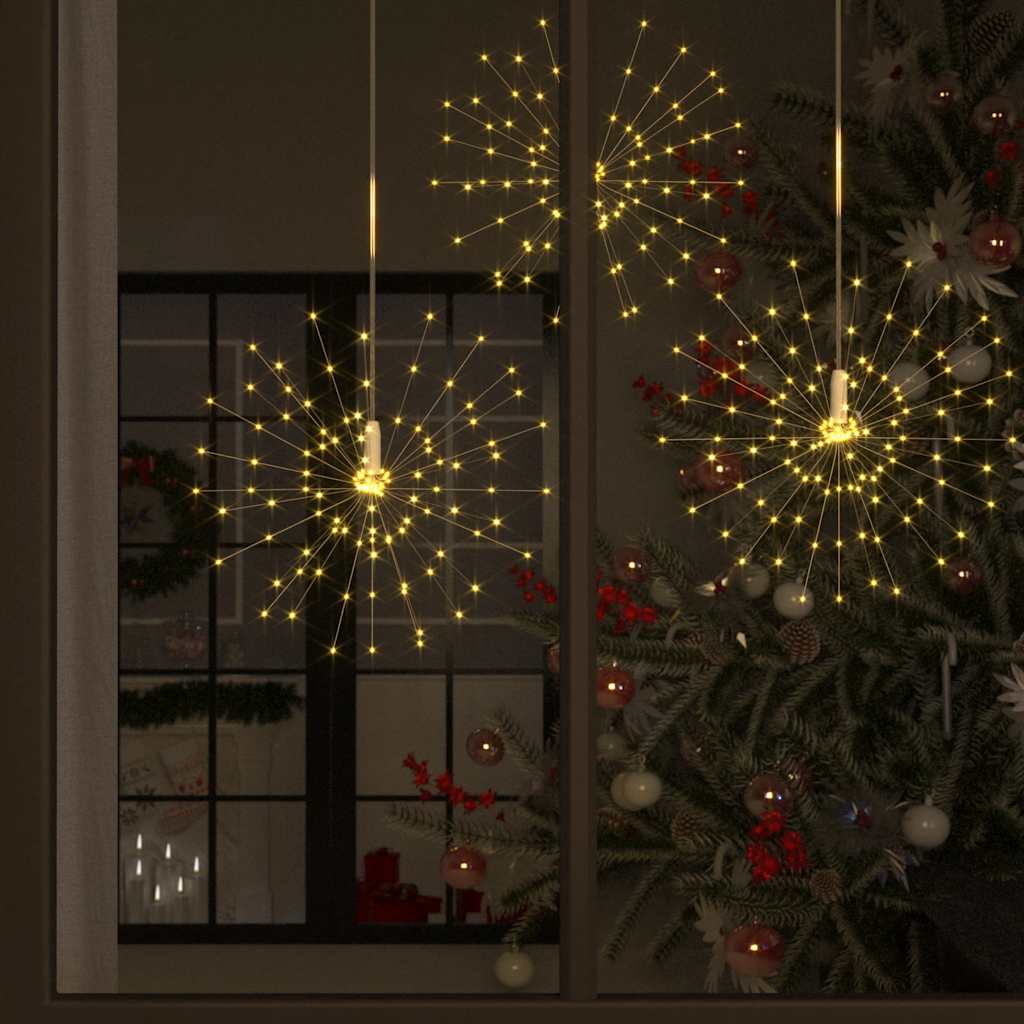 vidaXL Firework Lights 4 pcs. Christmas Decoration Warm White 20 cm 560 LEDs