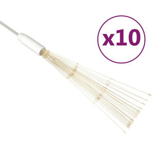 vidaXL Fireworks Lights 10 pcs. Christmas Decoration Warm White 20cm 1400LEDs