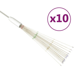 vidaXL Firework Lights 10 pcs. Multicolored 20 cm 1400 LEDs