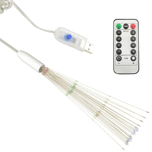 vidaXL Firework Lights 10 pcs. Multicolored 20 cm 1400 LEDs