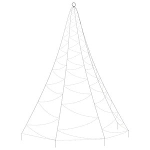 vidaXL Wall Christmas Tree with Metal Hooks 260 LED Warm White 3 m