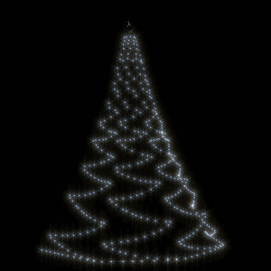vidaXL LED Wall Tree with Metal Hooks 720 LEDs Cool White 5m Indoor Outdoor