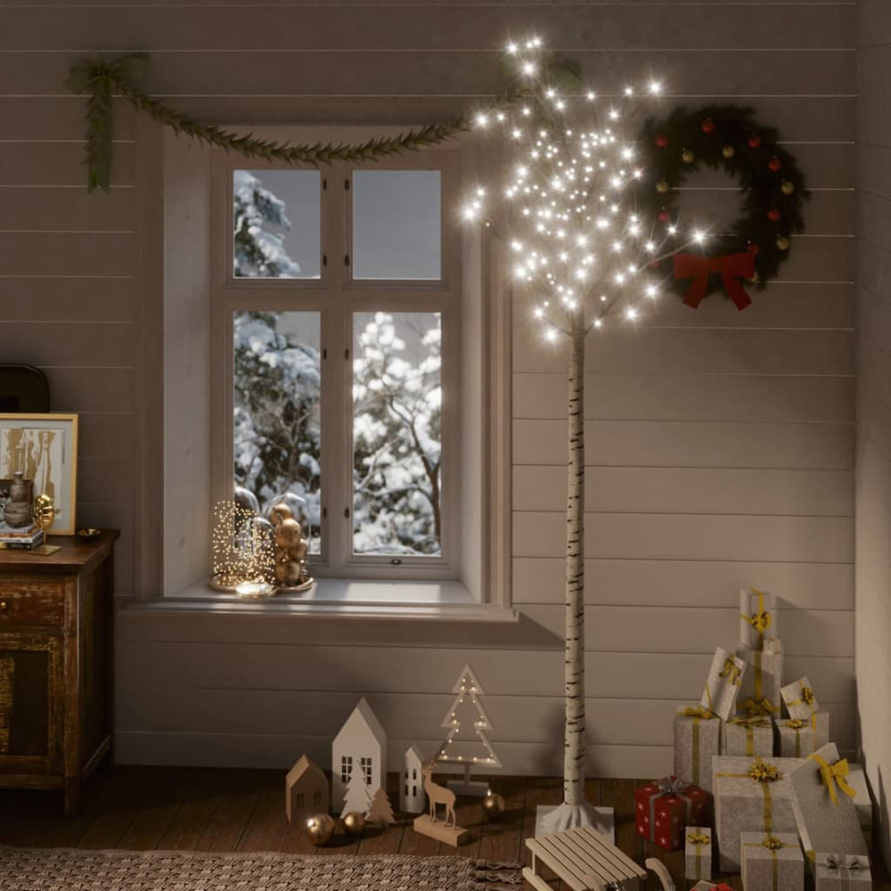 vidaXL Christmas Tree 200 LEDs 2.2 m Cool White Indoor Outdoor