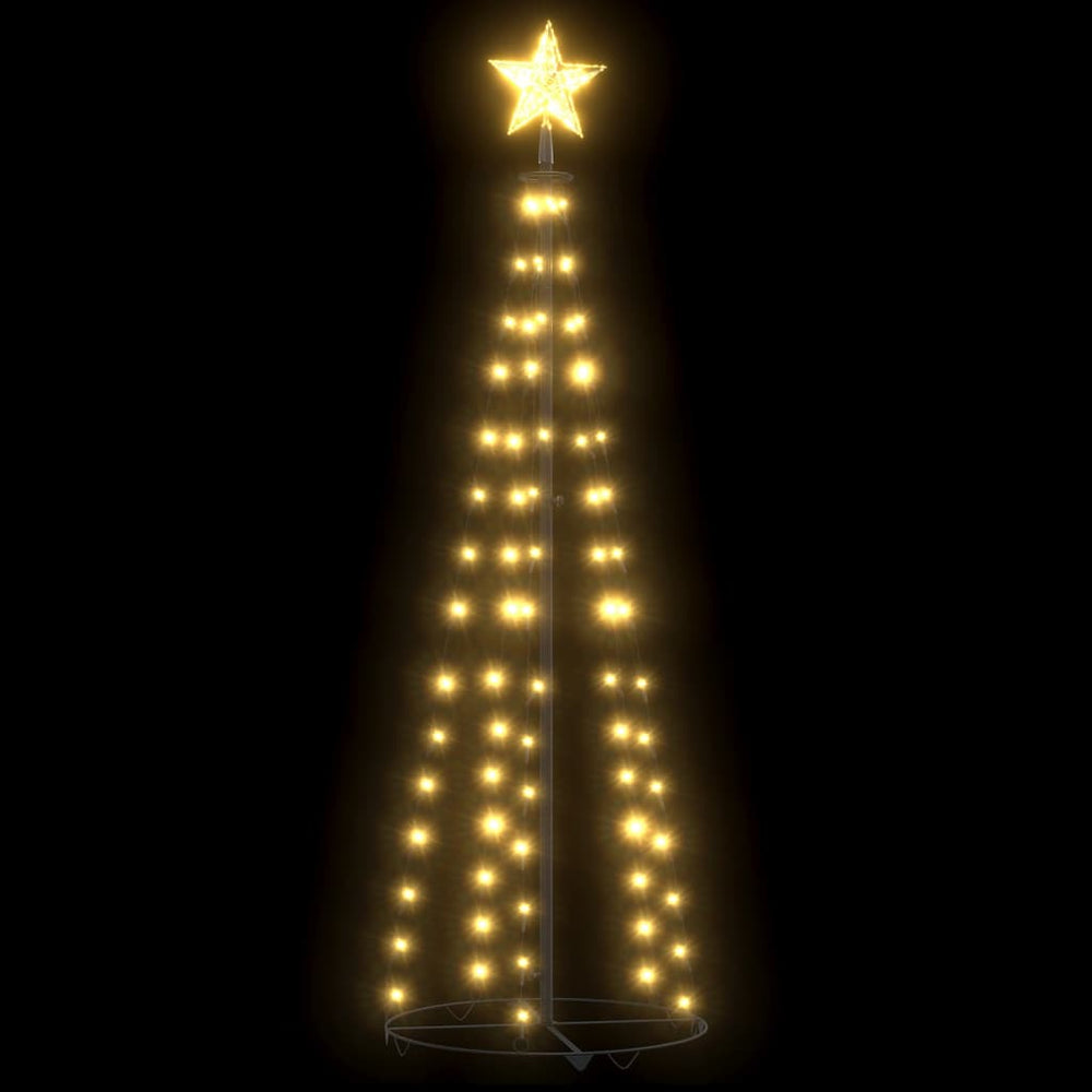vidaXL Christmas Tree Cone Shape 70 LEDs Decor Warm White 50x120 cm