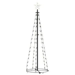 vidaXL Christmas Tree Cone Shape 70 LEDs Decor Warm White 50x120 cm