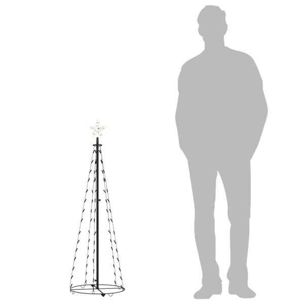 vidaXL Christmas Tree Cone Shape 70 LEDs Decor Warm White 50x120 cm