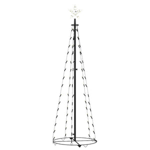 vidaXL Cone-Shaped Christmas Tree 84 LEDs Decoration Warm White 50x150 cm