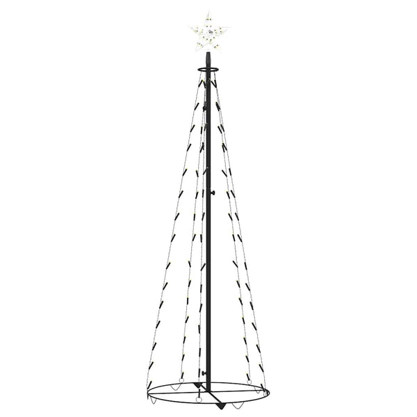 vidaXL Cone-Shaped Christmas Tree 84 LEDs Decoration Warm White 50x150 cm