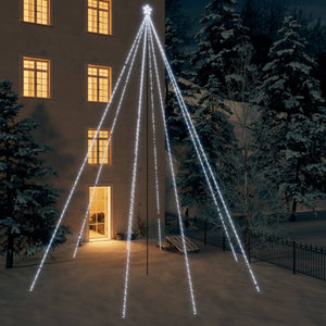 vidaXL LED Christmas Tree Indoor Outdoor 1300 LEDs Cool White 8 m