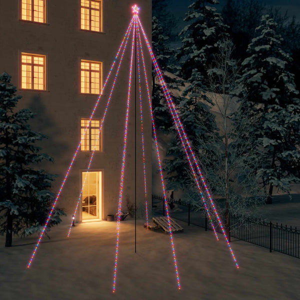vidaXL LED Christmas Tree Indoor Outdoor 1300 LEDs Multicolour 8 m