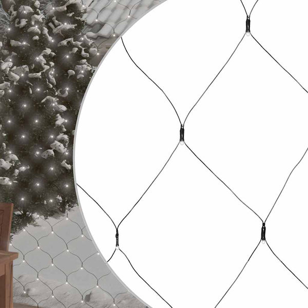 vidaXL LED Net Lights Cold White 3x2 m 204 LEDs Indoor Outdoor