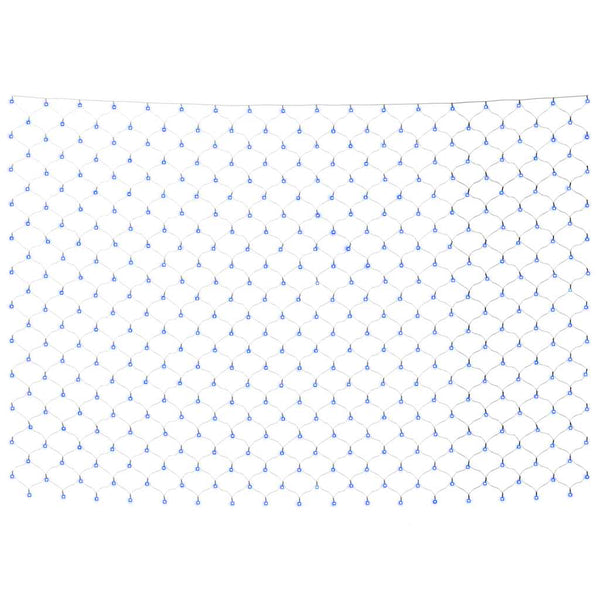 vidaXL LED Net Light Blue 3x3 m 306 LEDs Indoor Outdoor