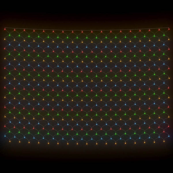 vidaXL Christmas Net Lights Multicolored 3x3 m 306 LEDs Indoor Outdoor