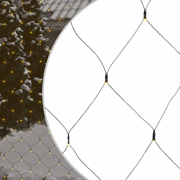 vidaXL Christmas Net Lights 4x4 m 544 LED Warm White Indoor Outdoor