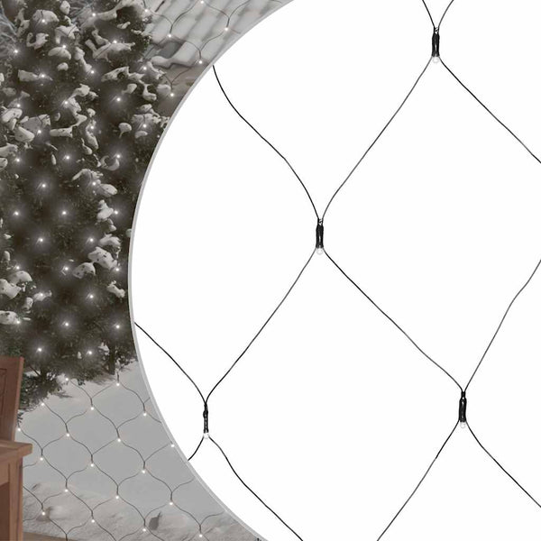vidaXL Christmas Net Lights 4x4 m 544 LED Cold White Indoor Outdoor
