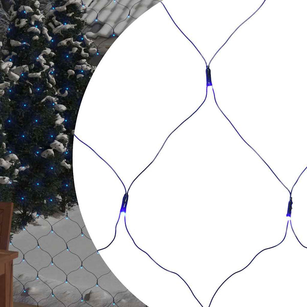 vidaXL Christmas Net Lights Blue 4x4 m 544 LEDs Indoor Outdoor