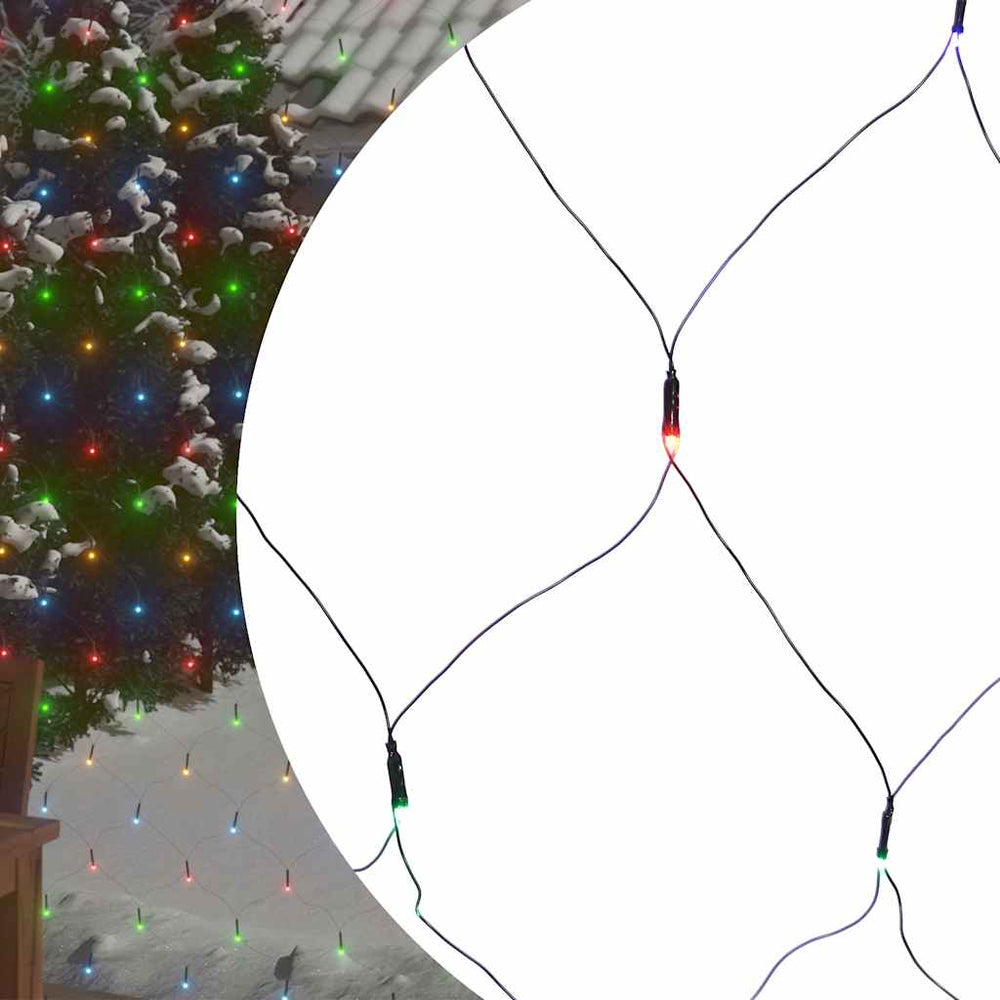 vidaXL Christmas Net Lights 4x4 m 544 LED Multicolour Indoor Outdoor