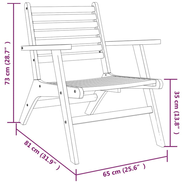 vidaXL 3-piece Bistro Set Solid Acacia Wood