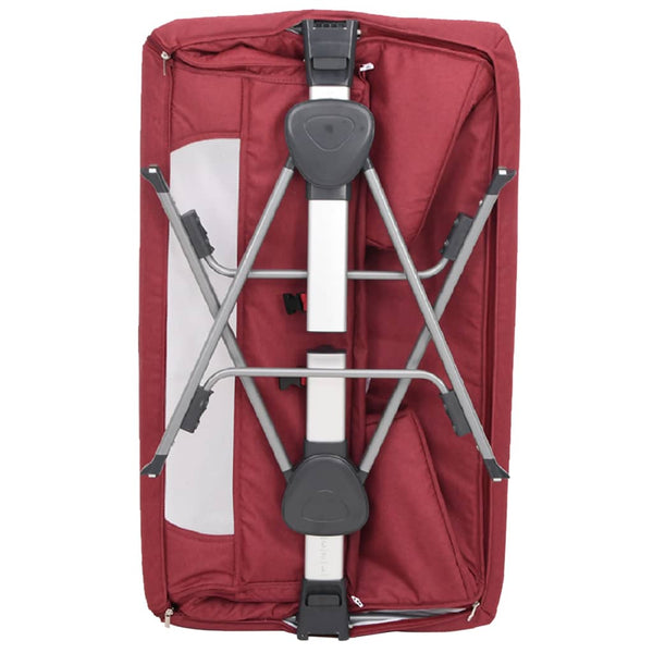 vidaXL Baby Cot with Mattress Red Linen