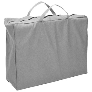 vidaXL Playpen with Mattress Light Grey Linen Fabric