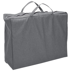 vidaXL Baby Playpen with Mattress Dark Grey Linen Fabric